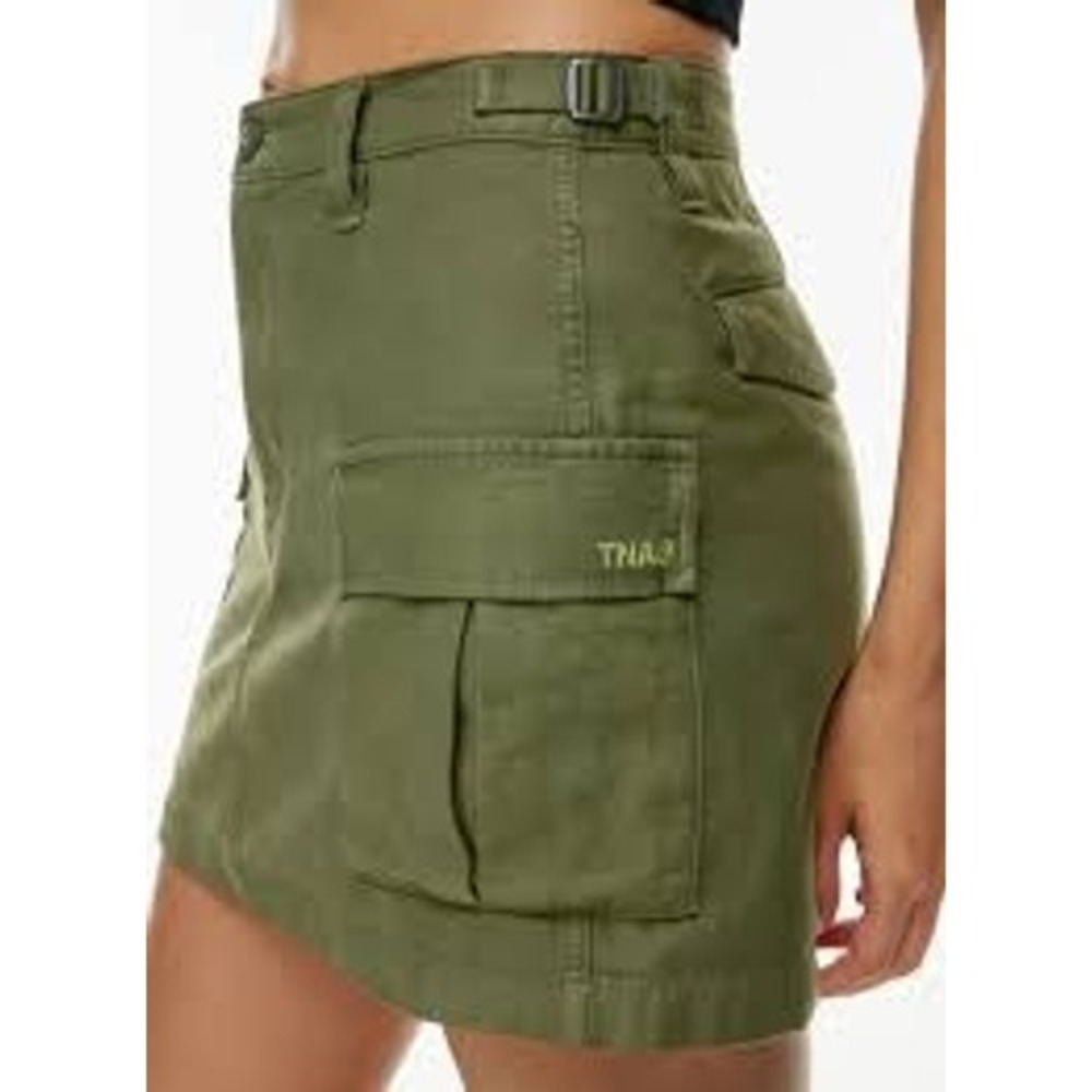 TNA Cargo Mini Skirt Women 6 Olive Green Surplus Division Aritzia Utility Skirt